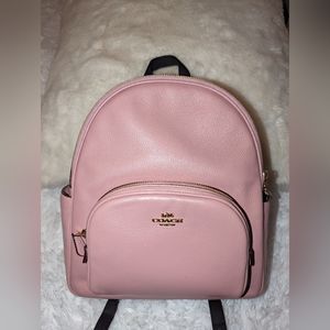 COACH COURT BACKPACK PINK PEBBLED LEATHER GOLD HARDWARE EUC
